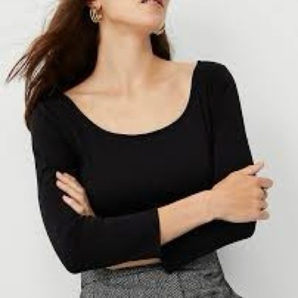 Ag Adriano Goldschmield Black Jaxon 3/4 sleeve Scoopneck Tee Size S - Picture 1 of 10